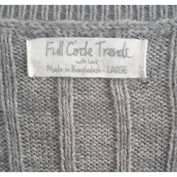 Full Circle & Trend V Neck Sweater Vest Girls Large Sleevess Pullover - Picture 6 of 8